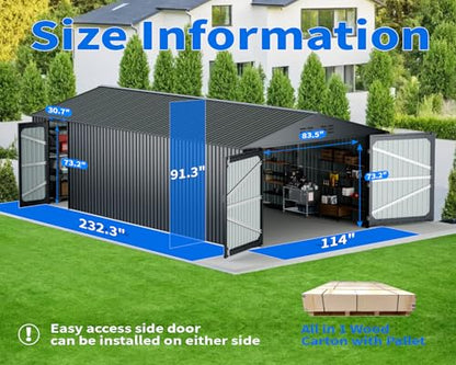 10x20 FT Upgrade Outdoor Storage Shed