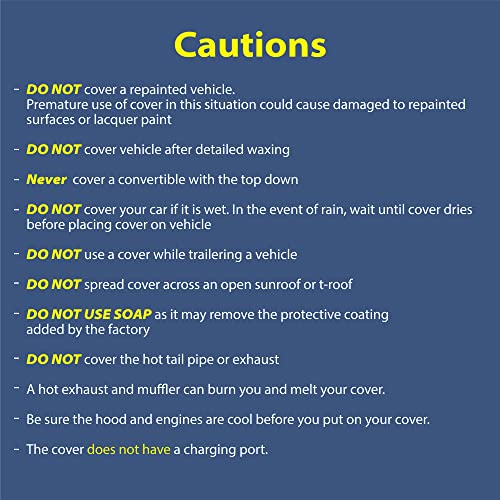 DaShield Ultimum Series Car Cover for Cadillac All Weather Protection Full Coverage Dust