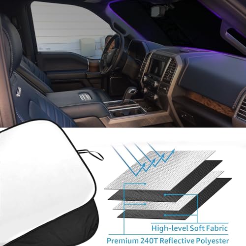 Foldable Front Windshield Sunshade fit for F150 2015