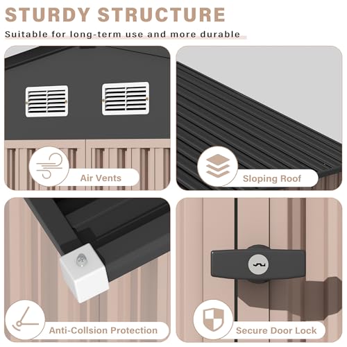 10x12 FT Metal Storage Sheds Outdoor