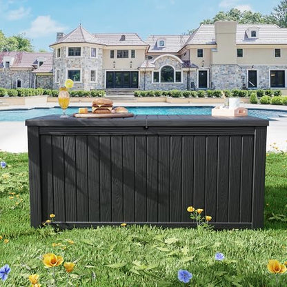 200 Gallon Outdoor Storage Box Patio Deck Box Waterproof