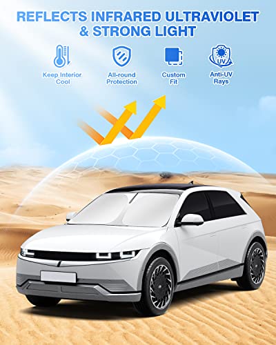 Windshield Sun Shade for Hyundai Ioniq 5 2022 (6 Count)