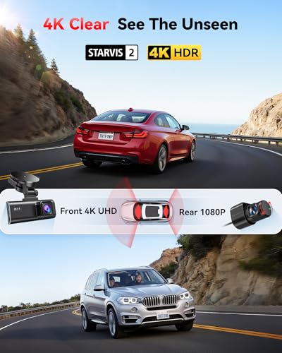 F7NP 4K Dash Cam Front Rear