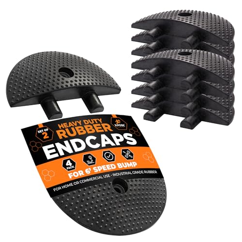 Rubber End Caps for 6 Ft Speed Bumps (4 Count)