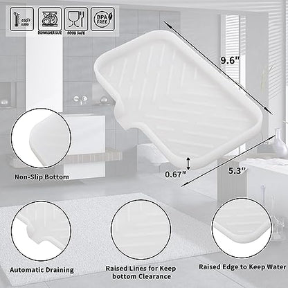 Silicone Soap Dish with Drain Spout