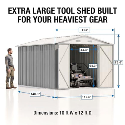 8x12 FT Outdoor Storage Shed