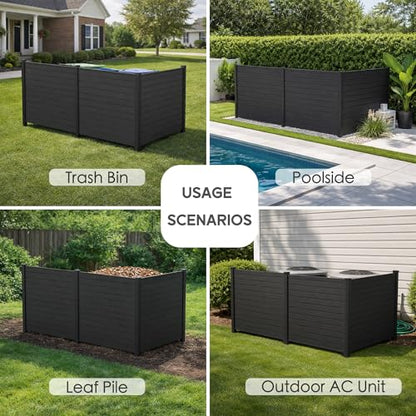50" W x 48" H Outdoor Privacy Screen with Aluminum Posts
