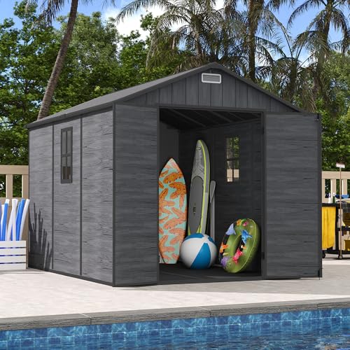 8x10 FT Outdoor Resin Storage Shed