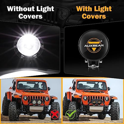 C4 Series 4 Inch Round Black Protective Light Covers (2 Count)