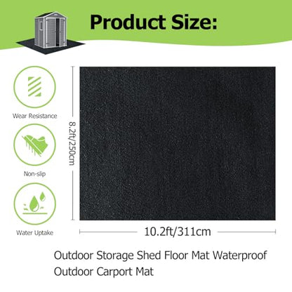 8.2x10.2FT Outdoor Storage Shed Floor Mat