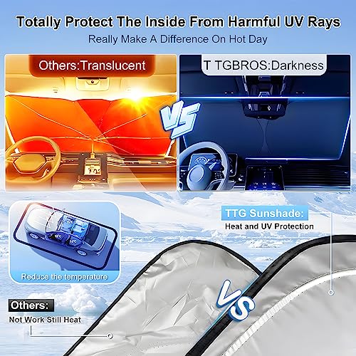 Windshield Sun Shade for Toyota Land Cruiser Prado 250 2024 2025 Front Window Sun Shade Foldable Sun Shield Sun Visor Cover Block Heat and Sun Protection