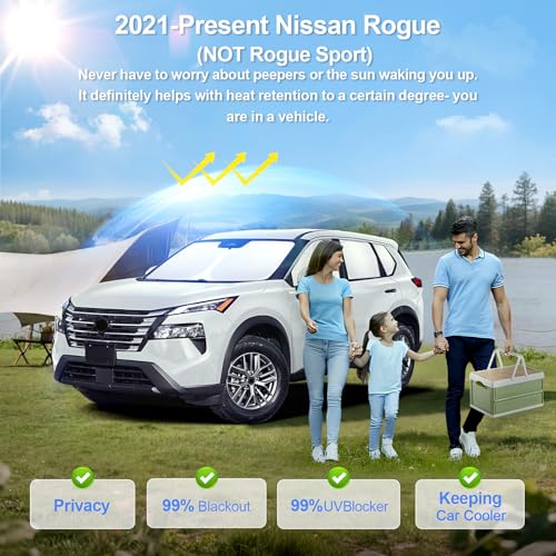 8pcs Car Window Shades for Nissan Rogue 2021 (8 Count)
