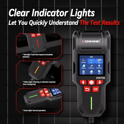KW700 Car Battery Tester with Printer 12V