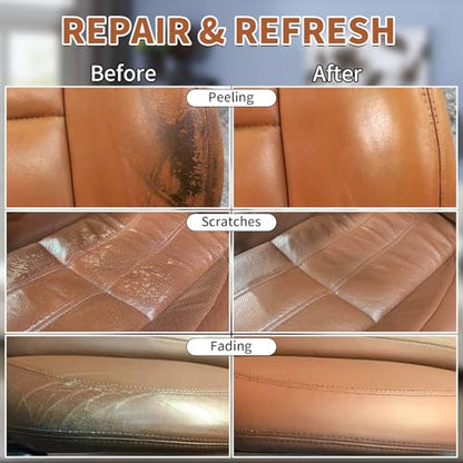 Light Brown Leather Recoloring Balm with 100ml Mink Oil