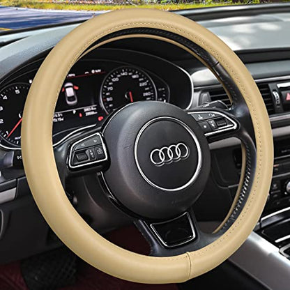 Heavy Duty Pure Cowhide Steering Wheel Cover SUV Car