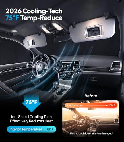 2026 8PC Full Set Window Sunshade for Jeep Grand Cherokee 2011 (8 Count)