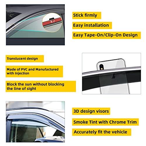 Rain Guards Window Visors Compatible with 2015