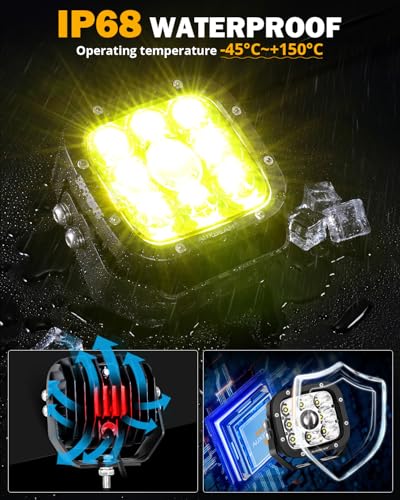 XP Ultra Series 5 Inch Spot Beam LED Pods Amber Off Road Lights