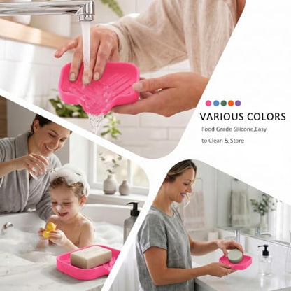 Silicone Soap Dish with Drain Spout