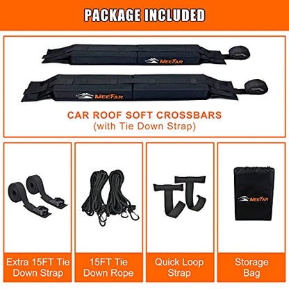 Kayak Car Roof Rack Pad for Kayak Surfboard SUP Canoe Soft Roof Rack Pads (2 Count)