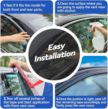 Window Visors Rain Guards for 1998