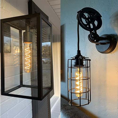 Vintage T10 LED Edison Light Bulb Super Thin Filament