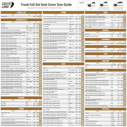 Premium Custom Fit Truck Car Seat Covers Full Set Seat Waterproof