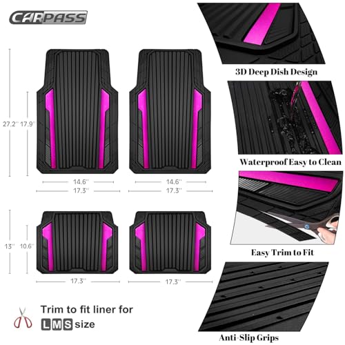 Heavy Duty Rubber Car Mats Metallic