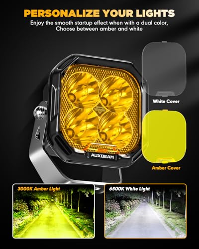 Color Play Series 3 Inch LED Pod Lights with DRL & Turn Signal (2 Count)