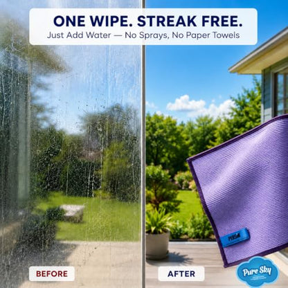 Pure Sky Window & Glass Cleaning Cloth Patented DUO