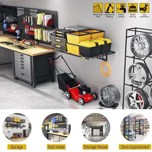 2x3ft Adjustable Rail Wall Garage Storage Shelf