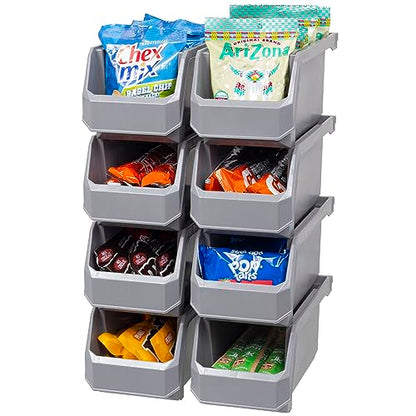 Medium Stackable Plastic Storage Bins