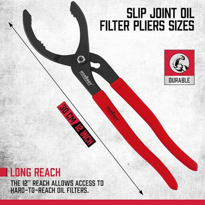 12" Adjustable Oil Filter Pliers