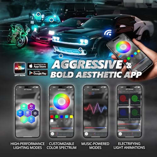 Aura Pro RGB Grille Accent Lights 12" with App & Remote Control
