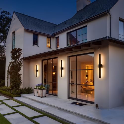 2 Packs Modern Outdoor Wall Lights 31.5" Long LED Outdoor Sconce Lights (2 Count)