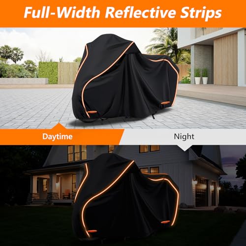 420D Cotton Lining Waterproof Motorcycle Cover for Harley Davidson Cruiser