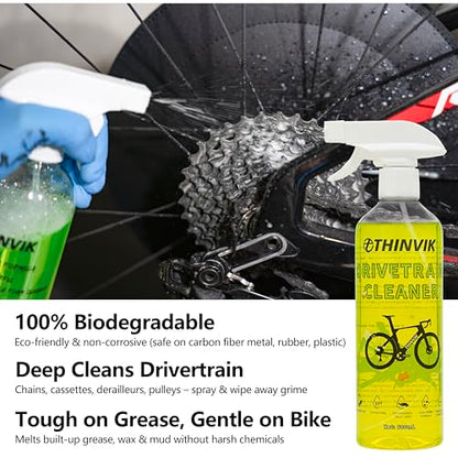 Bike Lube and Cleaner Set with 500ml Chain Cleaner (16.91 Fl Oz)
