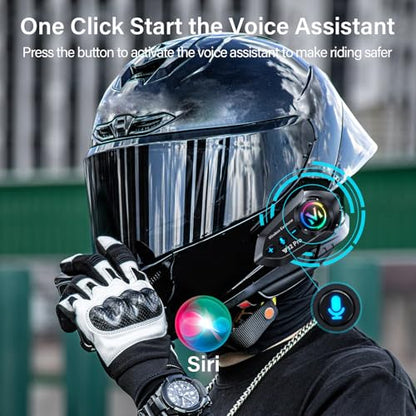 Motorcycle Helmet Bluetooth Headset 2 Way Intercom 550 Yards