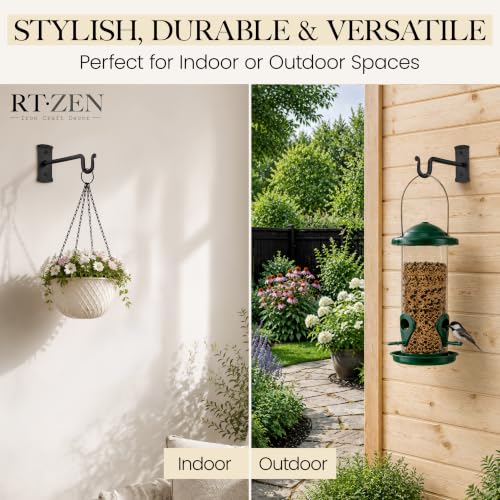 Plant Hangers Outdoor or Indoor Heavy Duty Wall Bracket Hooks (2 Count)