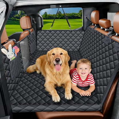 Dog Car Seat Cover for Pets Back Seat Extender Support 420lbs