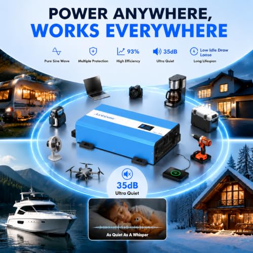 3080W Pure Sine Wave Power Inverter 12V to 120V