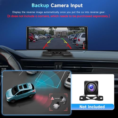 10.26" Touchscreen Wireless Carplay Portable Car Stereo Android Auto