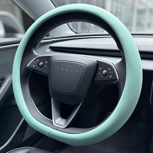 Nappa Leather Steering Wheel Cover for Tesla Model Y