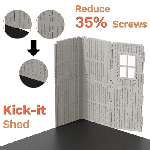 10x16 FT Resin Outdoor Storage Shed with Floor