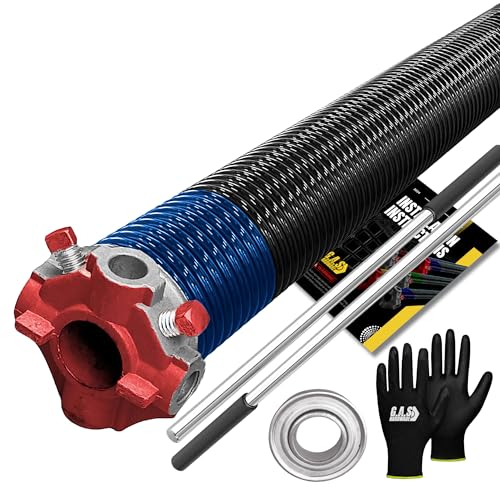 Garage Door Torsion Spring 283x2x37 Torsion Springs for Left Side of Garage Door with 1" Steel Bearing