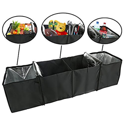 Auto Trunk Organizer With Insulated Cooler Compartments X (4 Count)