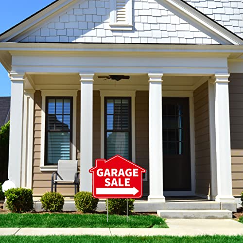 2PC Garage Sale Yard Sign with Stakes (2 Count)