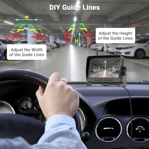 7 Inch Wireless Backup Camera Trucks IP68 Waterproof