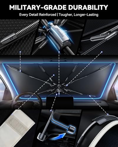 Vinyl Coating Heat Shield] Windshield Sun Shade Umbrella Custom for Chevrolet Trailblazer