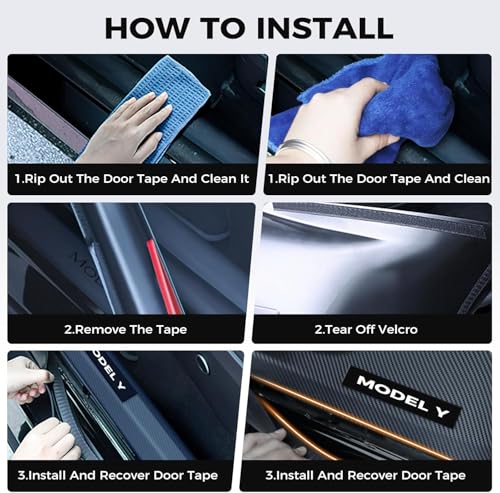 8Pcs Door Sill Protector and 2Pcs Center Console Anti